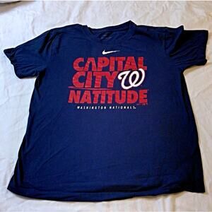 Nike Washington Nationals T Shirt M Blue Capital City Natitude Nike Tee MLB